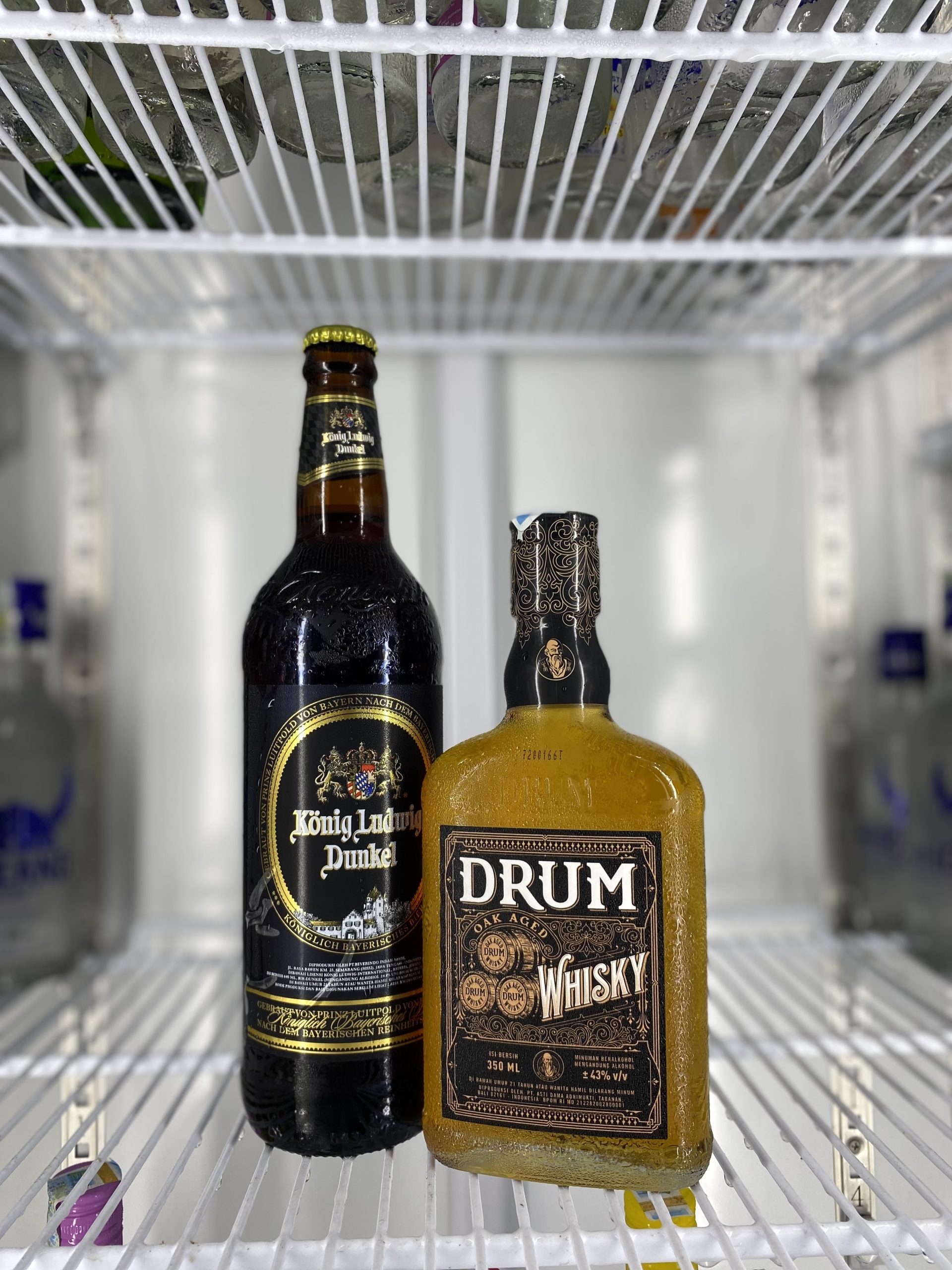 promo (39) 1 drum whiskey 350ml 1 konig besar
