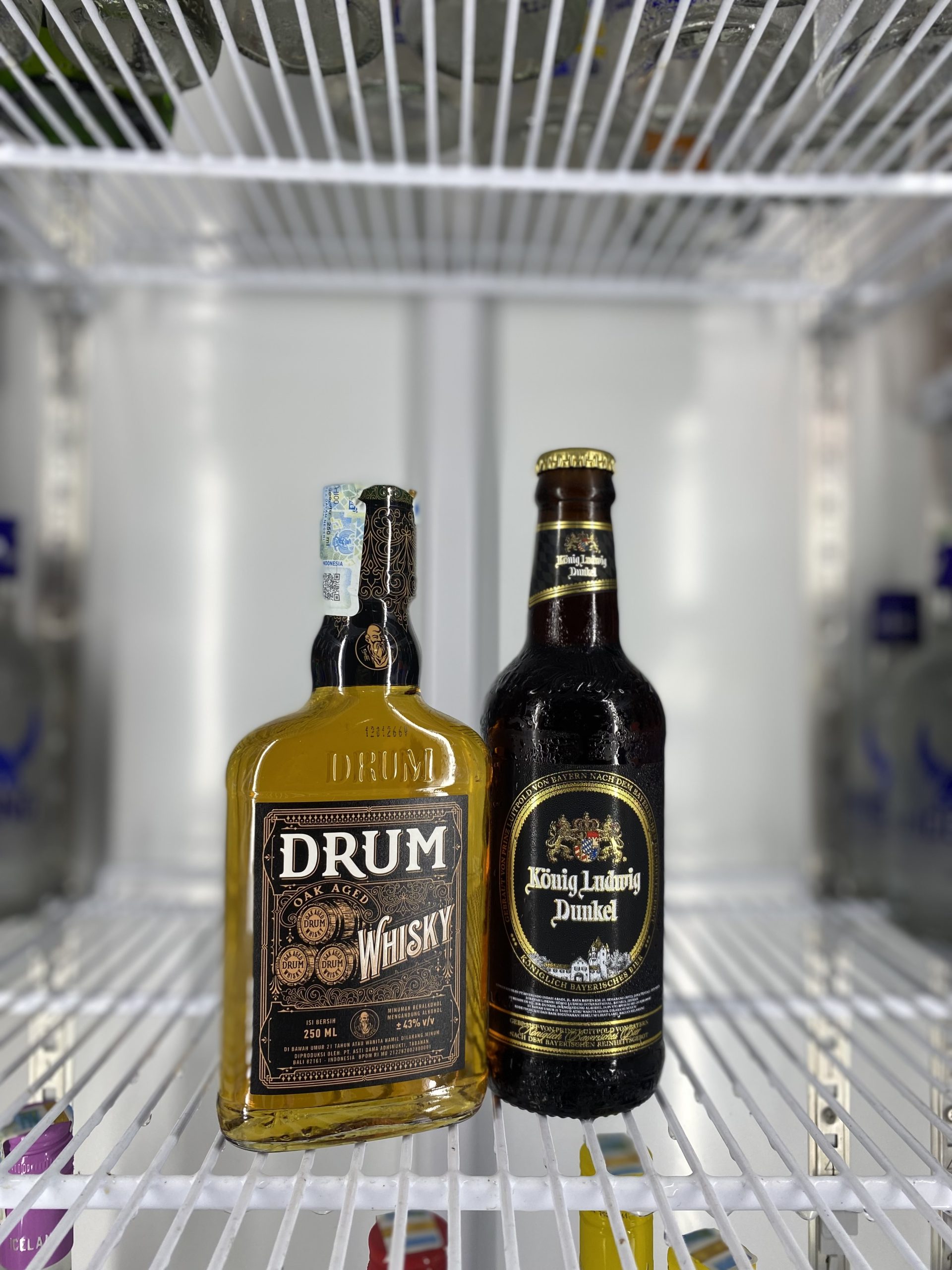 promo (40) 1 drum whiskey 250ml 1 konig kecil